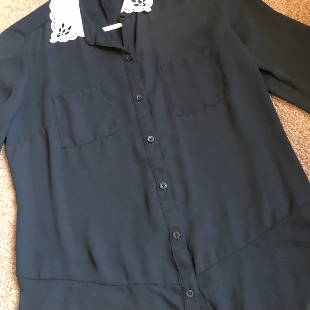 Black Sheer Blouse